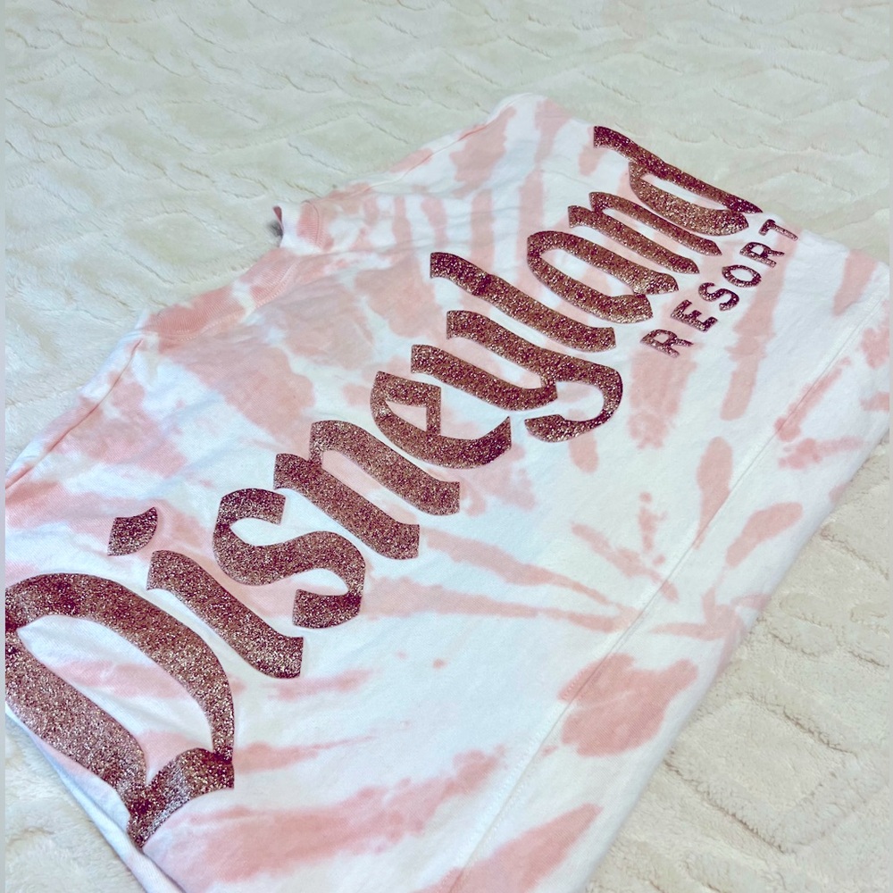 NWT Disneyland Resort Tie-Dye Briar Rose Gold Pullover Spirit Jersey